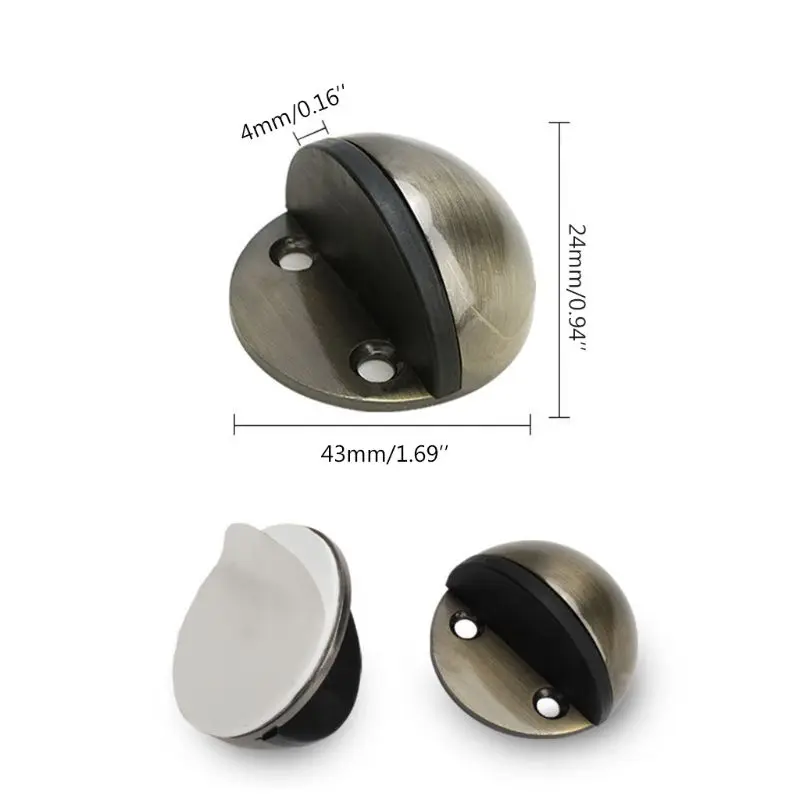 Резиновая дверная пробка из нержавеющей стали скрытая наклейка без пирсинга