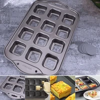 12 cups diy cupcake baking tray tools non stick steel mold egg tart cheese muffin apple pie baking tray cake mould biscuit pan