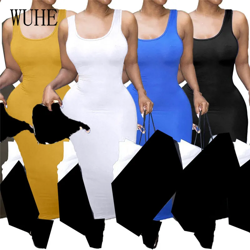 

Элегантное женское облегающее летнее платье YEYA без рукавов с квадратным вырезом и открытыми плечами, Повседневное платье на бедрах для веч...