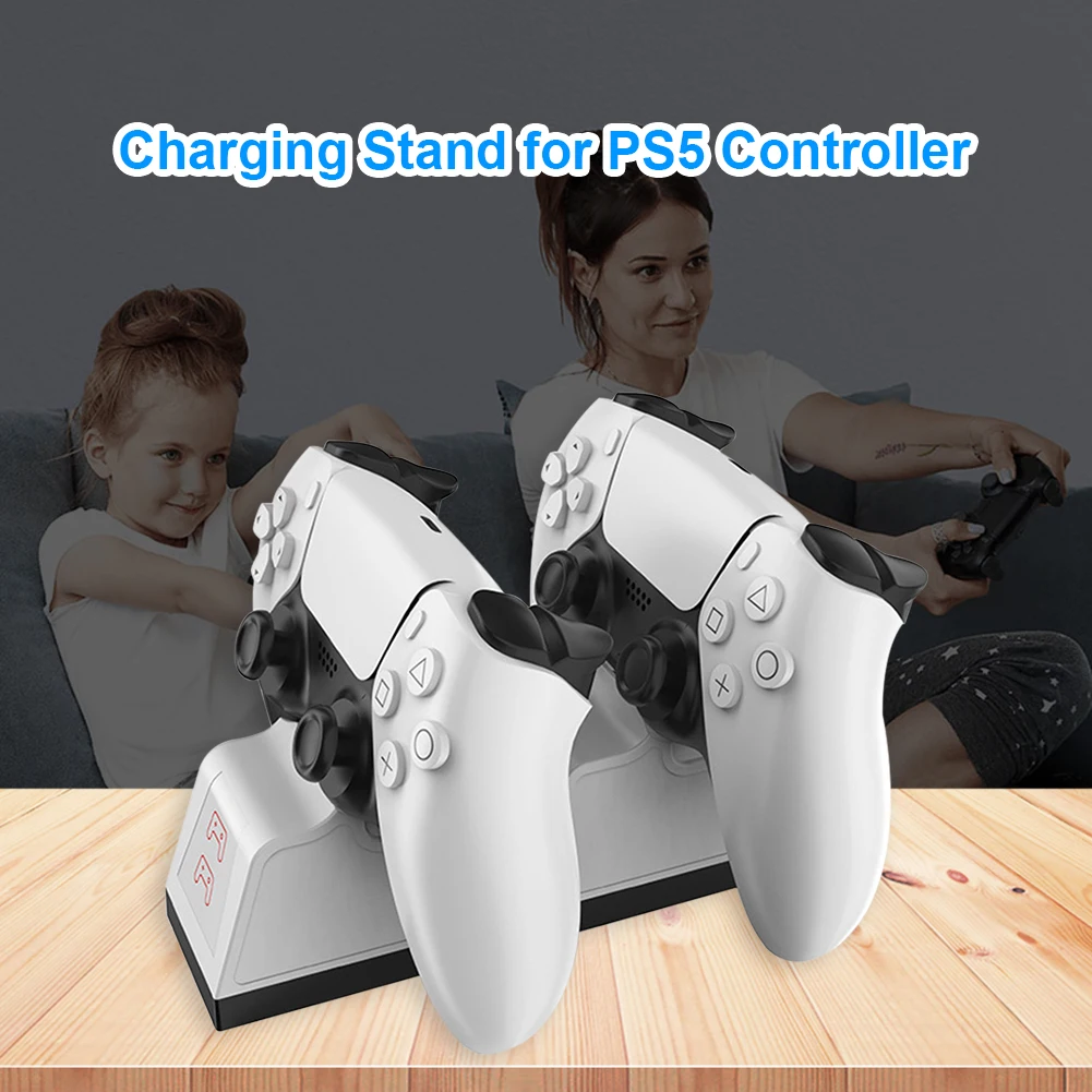 

Dual Fast Gamepad Charger Game Joystick Charging Dock for Sony PS5 Wireless Controller Desktop Power Cradle Station Base New