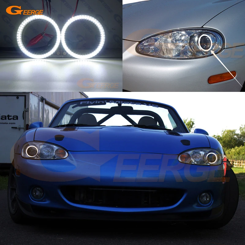 Для MAZDA MX5 MX-5 2000 2001 2002 2003 2004 2005 ультра яркий SMD светодиодный комплект колец