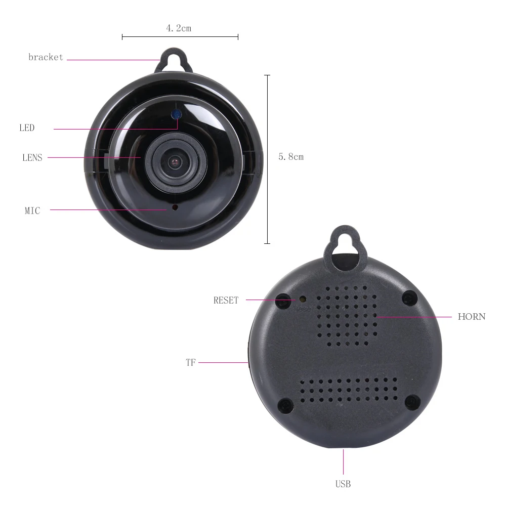 Беспроводная IP камера с функцией ночного видения HD 1080P|Камеры видеонаблюдения| |