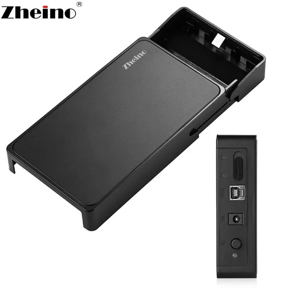 

Zheino чехол для жесткого диска 3,5 дюйма 3,5 SATA к USB 3,0 адаптер Внешний жесткий диск Корпус для 3,5 "SSD HDD