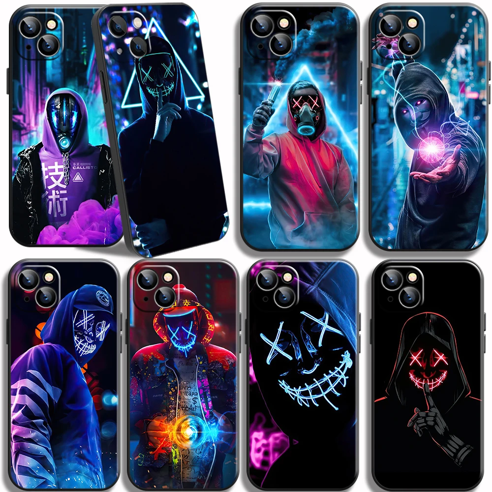 

Cool Punk Liquid Silicone Cases For iPhone 13 12 11 Pro Max 12 13 Mini X XS Max XR 6 6S 7 8 Plus SE 2020 Soft Phone Cover Funda