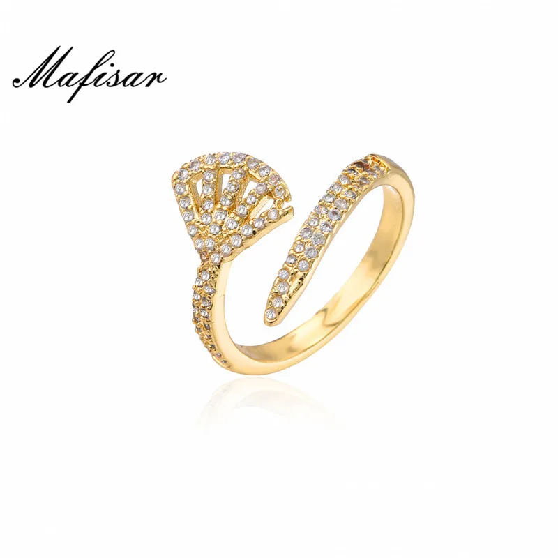 Mafisar Bling AAA CZ обручальное кольцо для женщин и девушек простые дизайнерские
