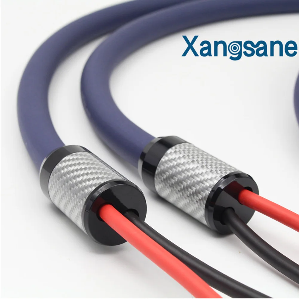 Аудиофил OFC HiFi аудио динамик кабель с красным медным позолоченным банановым