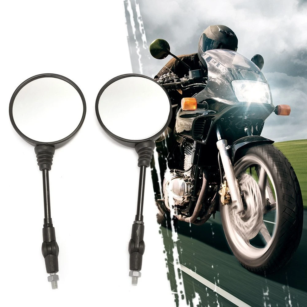 1 Pair Universal Folding Motorcycle Side Rearview Mirror 10mm For Yamaha Honda High Quality Free shipping | Автомобили и