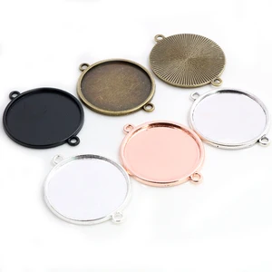 Новая мода 10 шт 25 мм внутренний размер прозрачный посеребренный 5 цветов Камея Кабошон База Настройка амулеты