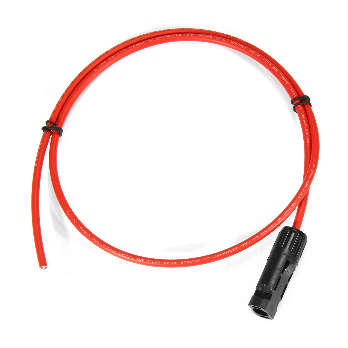 Одна пара 11AWG солнечная панель расширение подключения солнечные кабели с MC4 разъем Черный плюс красный