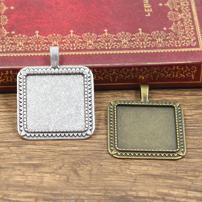 3 шт. Кабошон База подходит для настройки моды 25 мм Внутренний размер античный