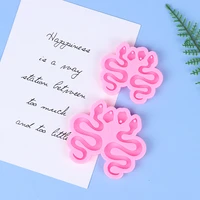 1pc super glossy snake earrings mould resin silicone mold diy epoxy mould decoration keychain ml