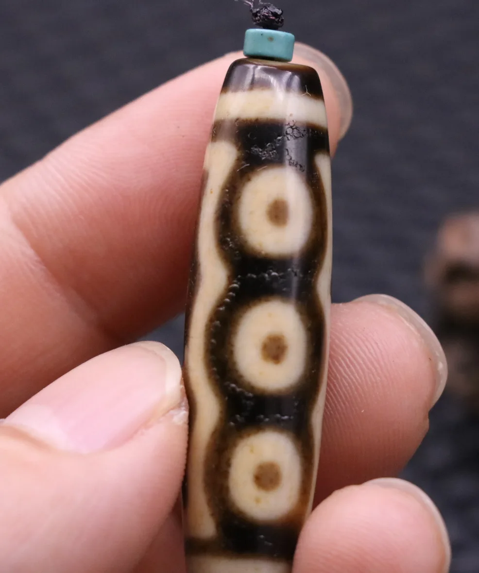 5A Magic Power Тибетский Старый Агат цвета слоновой кости двойной 5 глаз бусины дзи