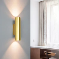 led wall lamp indoor hotel bedside cob 12w gold black wall lamp bedroom staircase wall lamp decorative household lamp