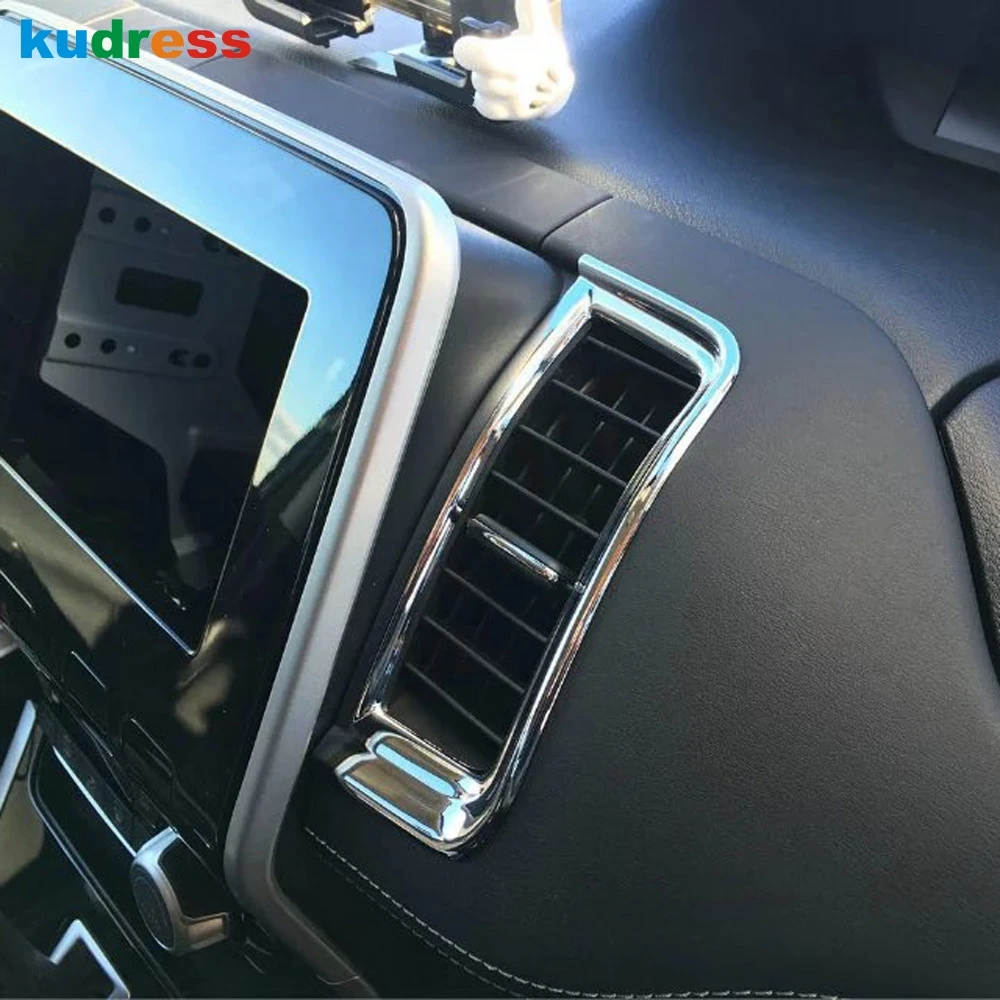 

Для Nissan Serena C27 2016-2018 2019 хромированный внутренний центр управления Крышка вентиляционного отверстия кондиционера отделка наклейка аксессуа...