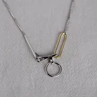 Корейское Серебряное Ожерелье S925 пробы Ins холодный ветер нишевая хипстерская Геометрическая цепочка с крючком в коробке Серебряная цепочка lian shi неправильной формы