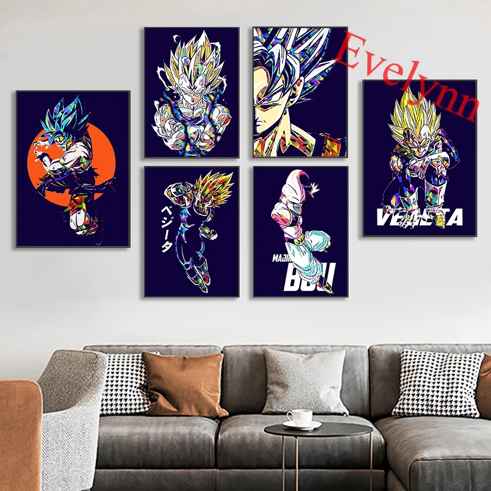 

Japanese Anime Dragon Ball Goku Pop art Poster And Print Wall Art Canvas Picture Home Decor Pictures Modern Living Room Cuadros