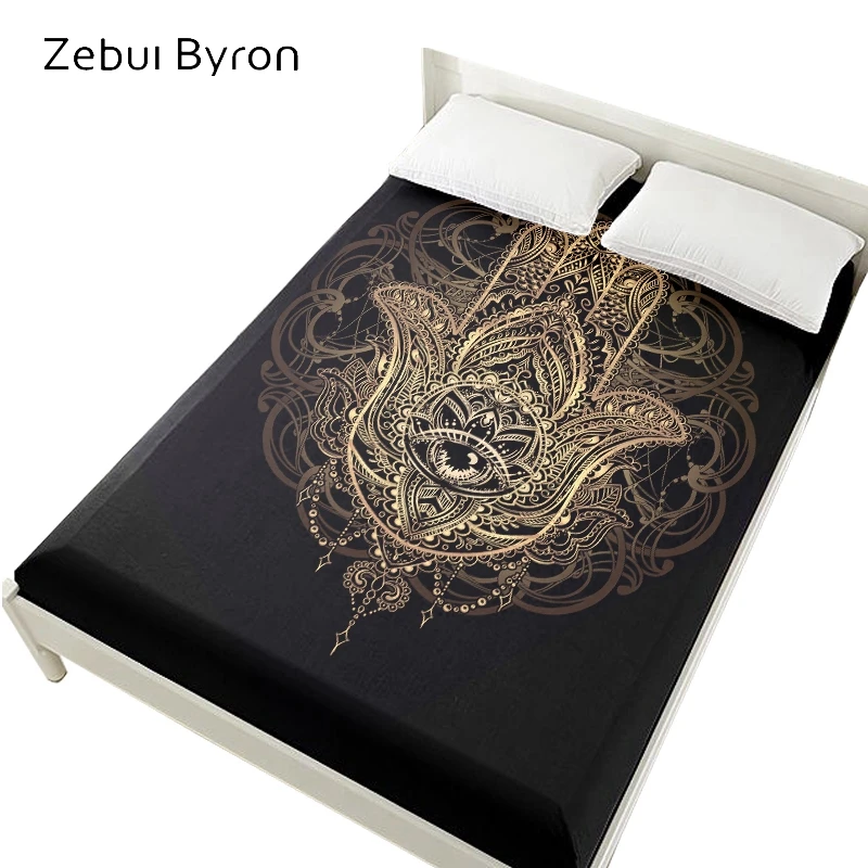 3D простыни на резинке наматрасник для кровати. Постельное белье постельное