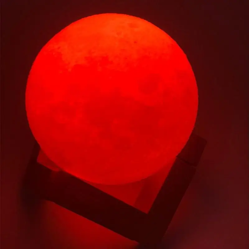 3D принт земля Луна Юпитер футбол Ночной светильник сенсорный + пульт