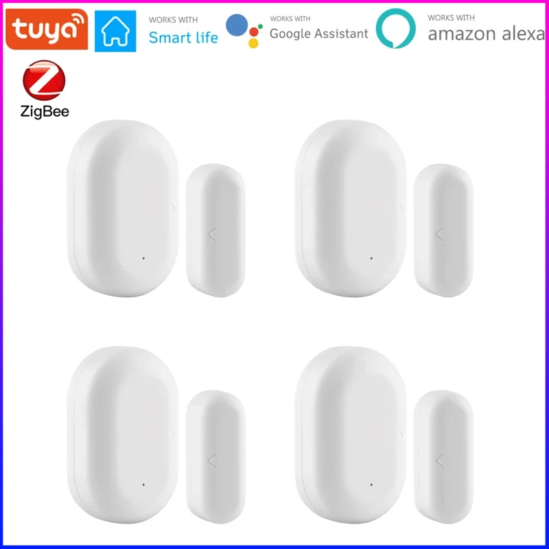 

Tuya ZigBee Smart Window Door Gate Sensor Detector Voice Control Home Security Alarm System Work With Alexa Google Assistant