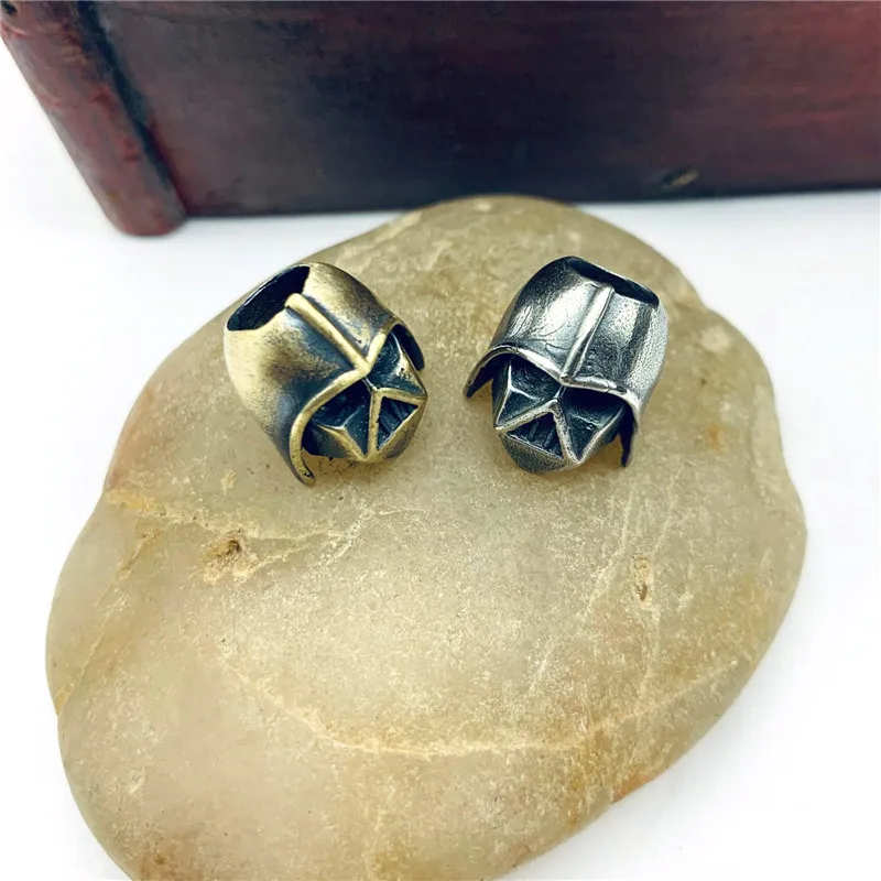 Ретро латунная подвеска в виде газовой маски для брелока ручной работы плетеный