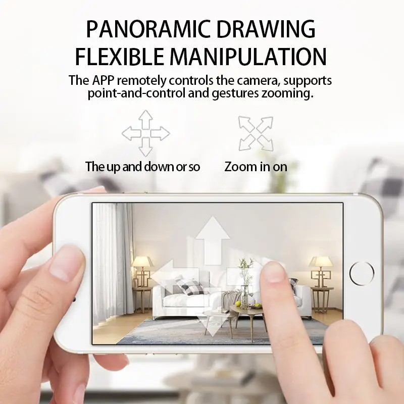 

Dual Lens 1080P Home IP Camera Indoor WiFi Dome Pan Tilt Binocular Zoom 8X Camera 3D Digital Noise Reduction CCTV Surveillance