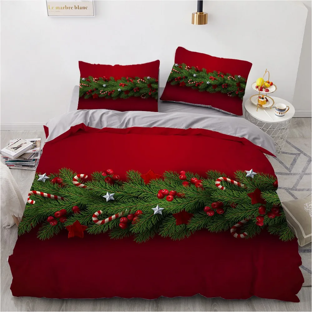 

Classic 3D Duvet cover set Bedding sets Quilt/Comforter cover Pillow case Bed Queen Double Christmas Custom Home textile