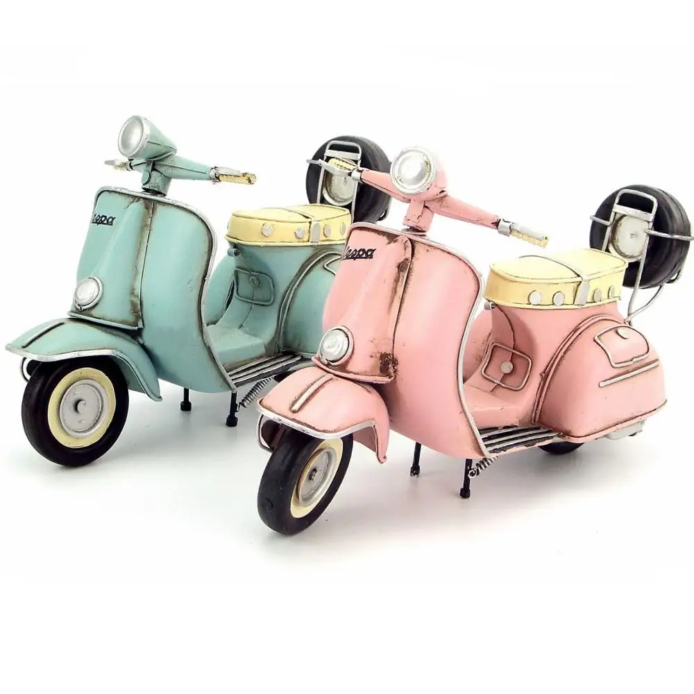 1:12 модель vespa розовая синяя винтажная 1955 Италия старая машина металлическая