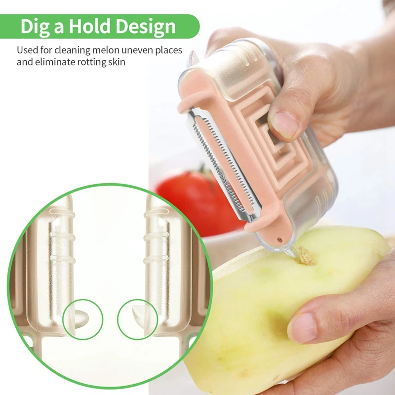 Новинка 3 в 1 Овощечистка для картофеля томатов моркови кабачки Peelers с вращающимся