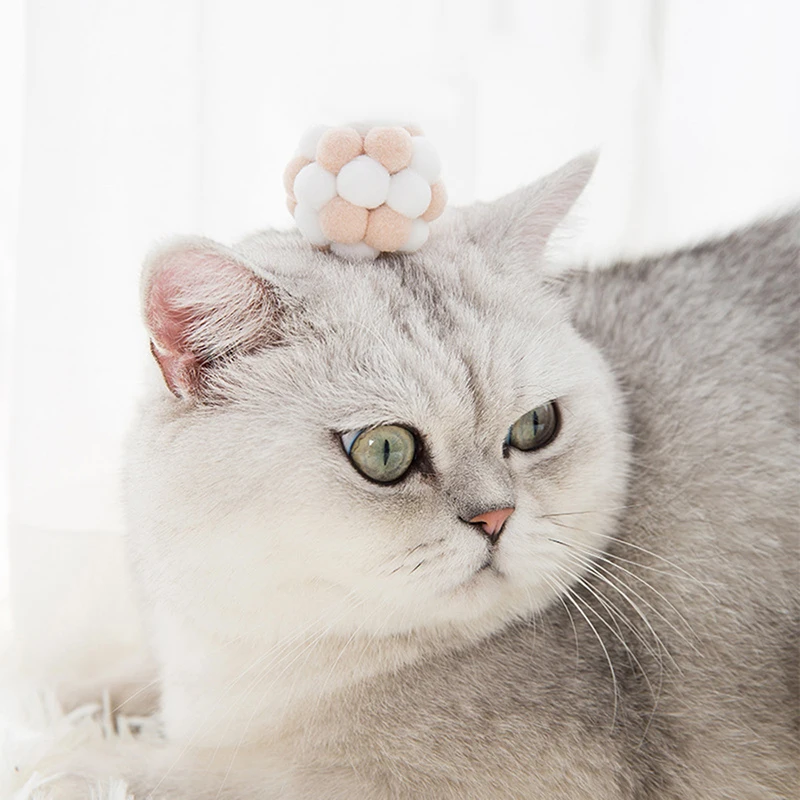 6 шт кошка игрушка мяч набор Hand Made плюшевые эластичные со звоночком современный