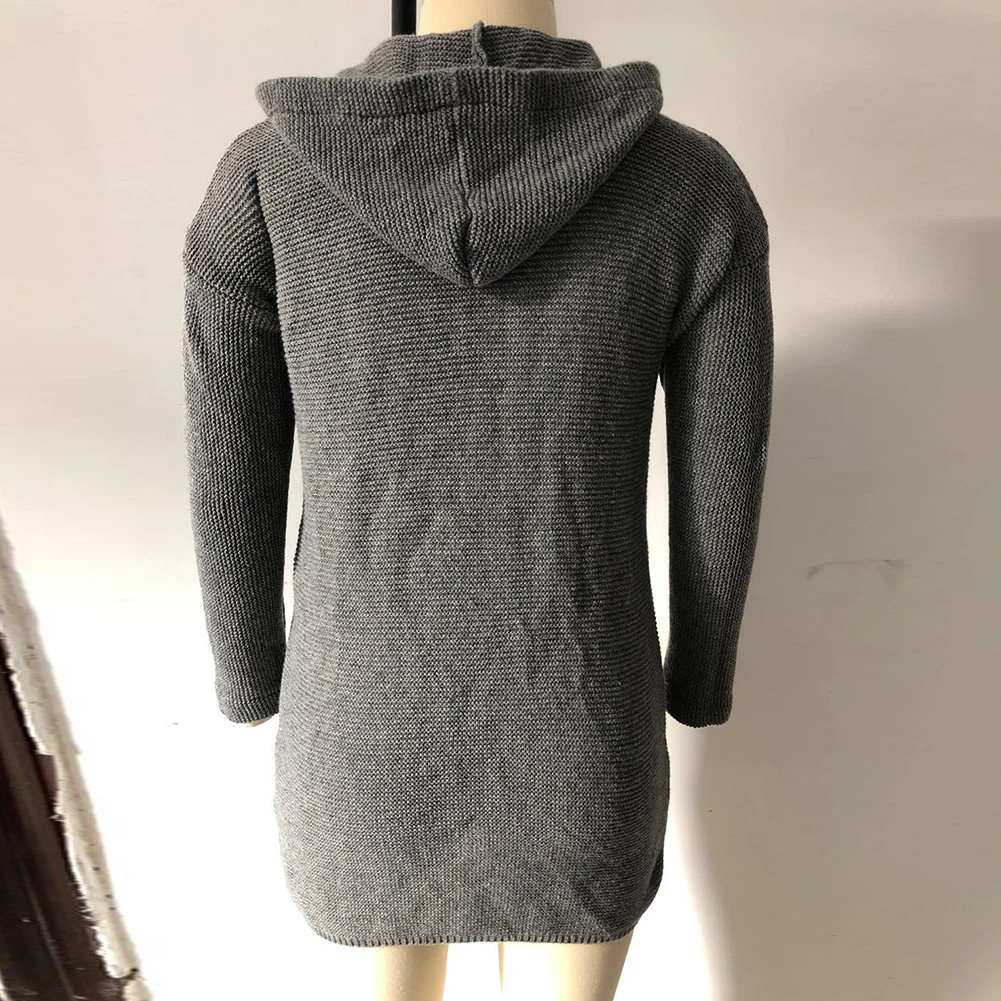 

Hot Fashion Women Baggy Cardigan Coat Tops Soft Warm Winter Polyester Solid Color Long Comfortable Women's Sweater Coat