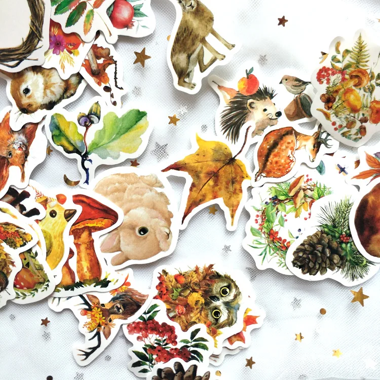 41 Mini Cute cartoon in autumn 2022 Stickers For Suitcase Skateboard Laptop Luggage Fridge Phone Car Styling DIY Decal | Игрушки и хобби