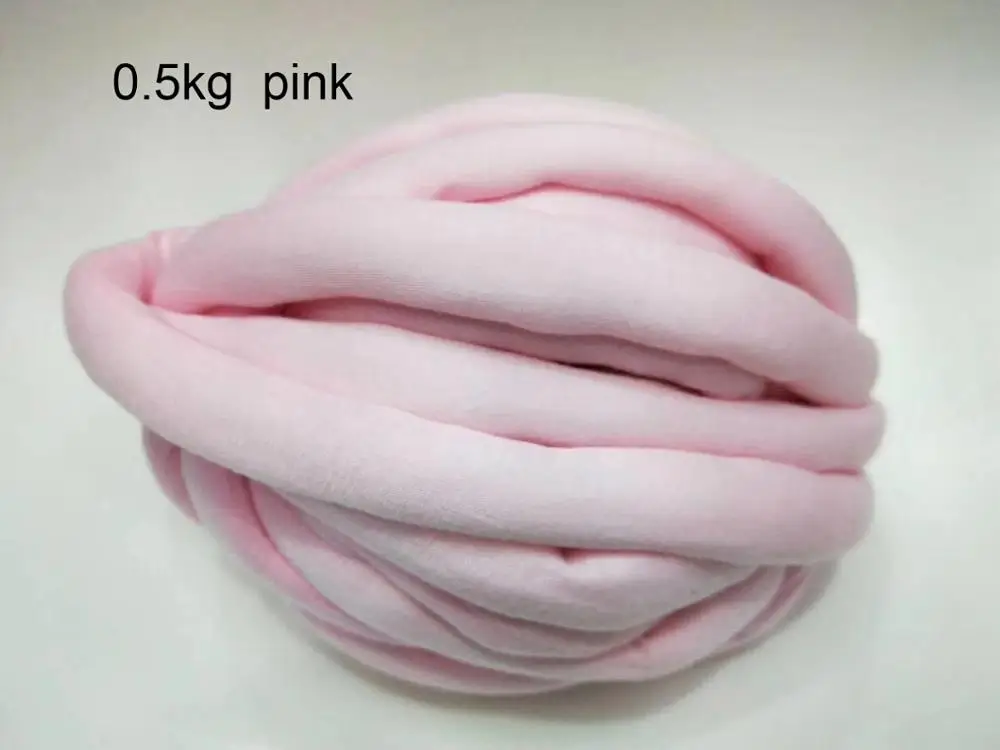 pink 0.5kg 500 г толстая супер объемная пряжа для ручная вязка крючком, мягкая большая хлопковая пряжа для рукоделия, прядильная пряжа для одеяла - Цвет: pink 0.5kg