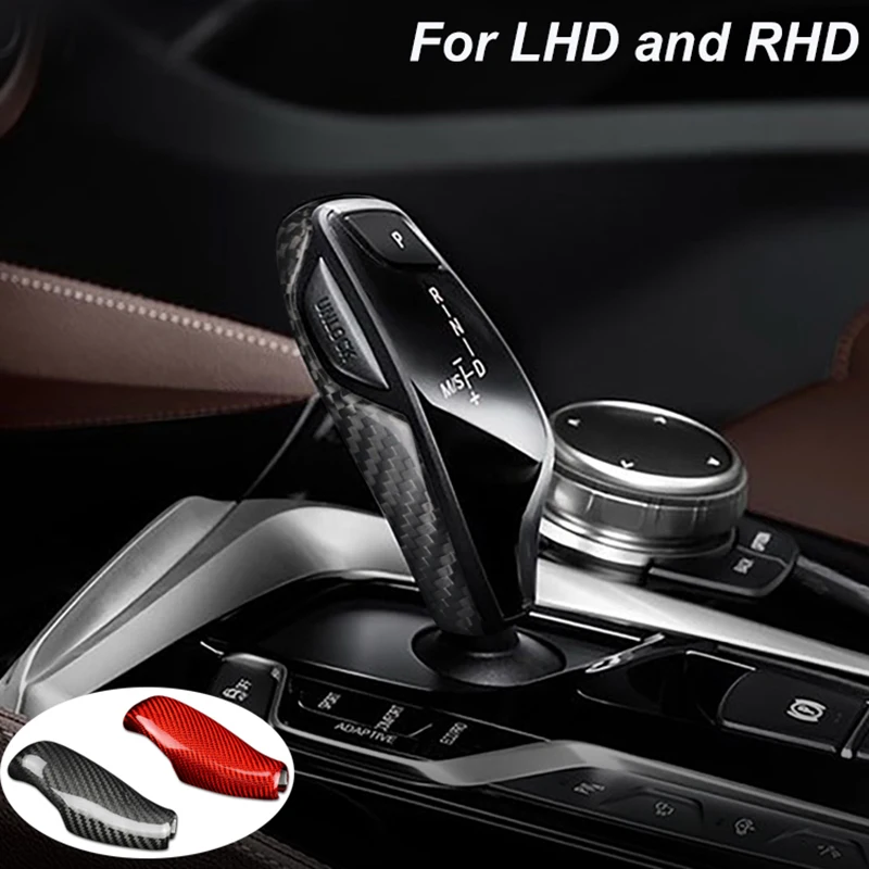 

Dry Carbon Fiber Speed Gear Shift Knob Head Cover Trim Sticker For BMW 5 6 7 Series GT G32 G30 G11 G12 X3 X4 G01 G02 2016 - 2021