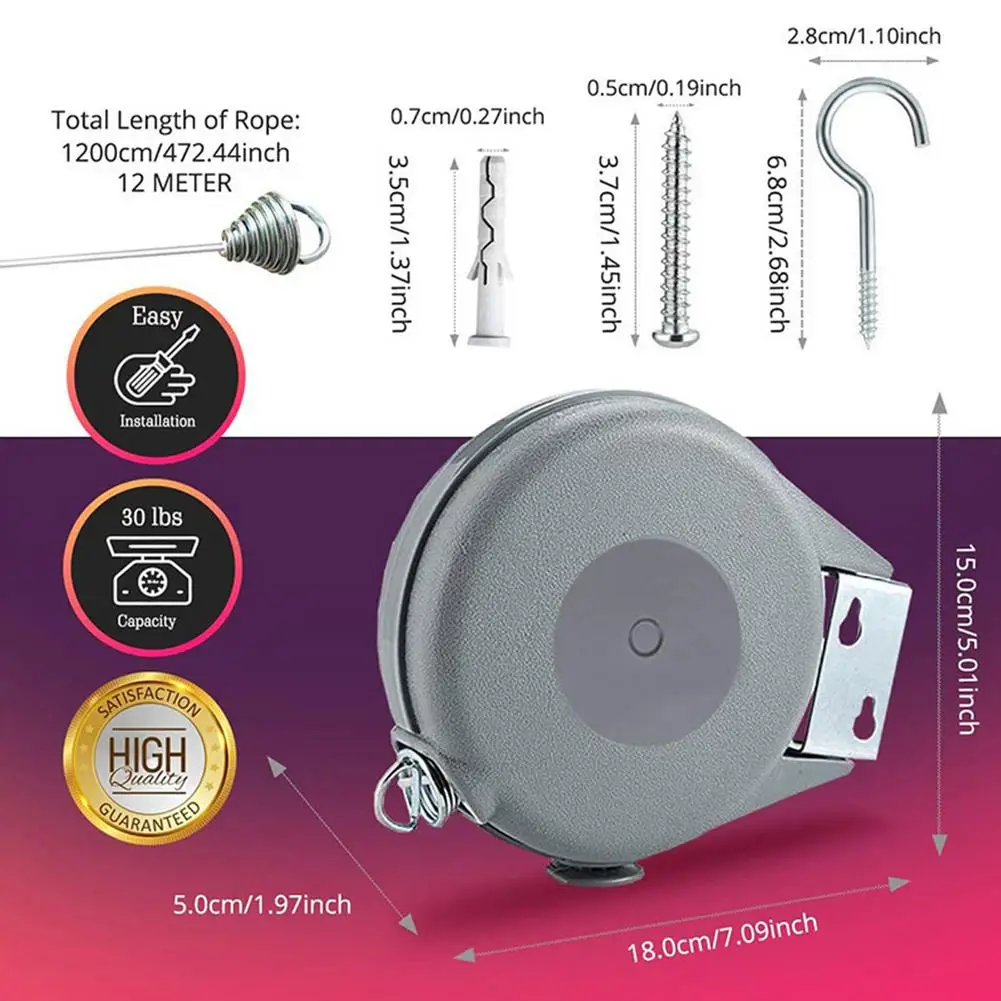 Уличная сушилка для одежды веревка домашнего хранения выдвижные бельевые линии