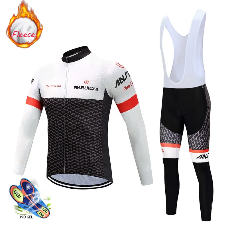 long cycling set 5 Новинка, зимний термальный флисовый комплект Джерси для велоспорта, дышащий, Ropa Ciclismo, мужская одежда с длинным рукавом для горного велосипеда, одежда для занятий спортом на открытом воздухе - Цвет: long cycling set 5