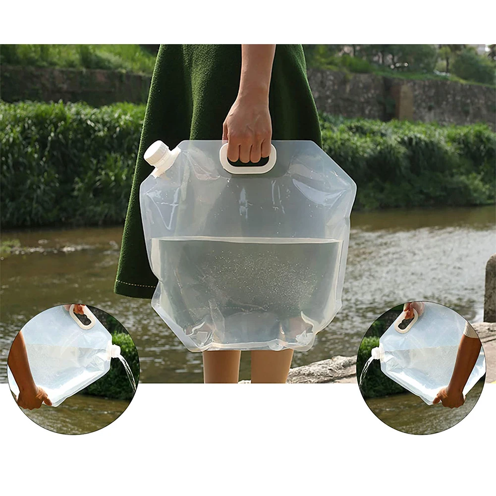 

Sports Camping Hiking Water Carrier Outdoor Water Container Foldable Portable Water Bag 10L For Sport Camping Hiking Picnic Blue