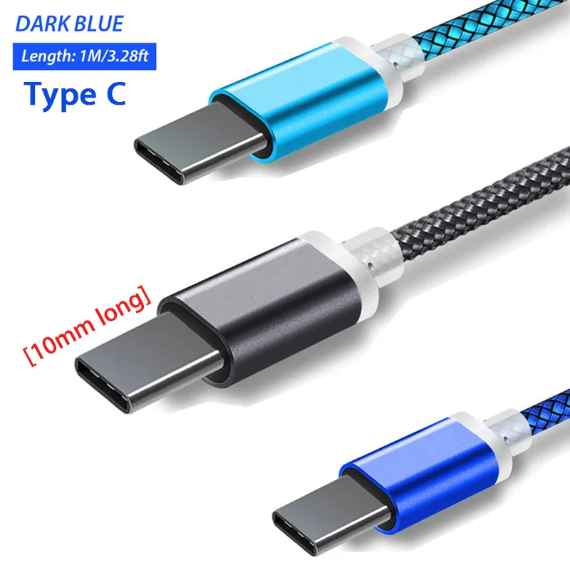 10mm Extra Long Connector Type C Cable for Blackview P10000 BV9600 BV9500 BV9000 BV7000 BV6800 Pro  Ulefone Power 3s cabel cord