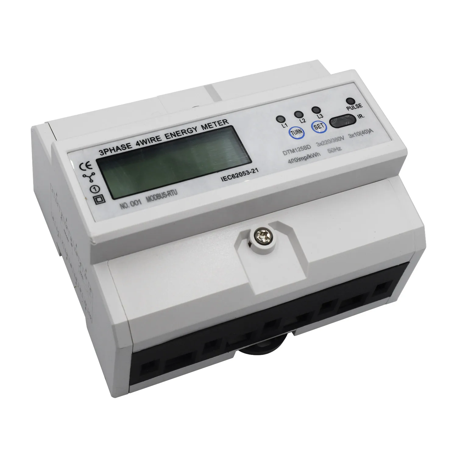 Ваттметр 3 фазы 4 провода электрический ЖК дисплей цифровой счетчик энергии