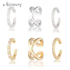 Moonnory 925 пробы, серебро, без пирсинга, клипсы, запонки для ушей, запонки для женщин, цветная серьга в виде клипсы, без пирсинга, клипсы для ушей, модные