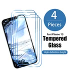 4 шт. Защитная пленка для экрана для iPhone 13 12 11 Pro Max, закаленное стекло для iPhone 7, 8, 6S, 6, 5 детской, Plus X, XR, XS, SE 2020, 13, 12, мини-стекло