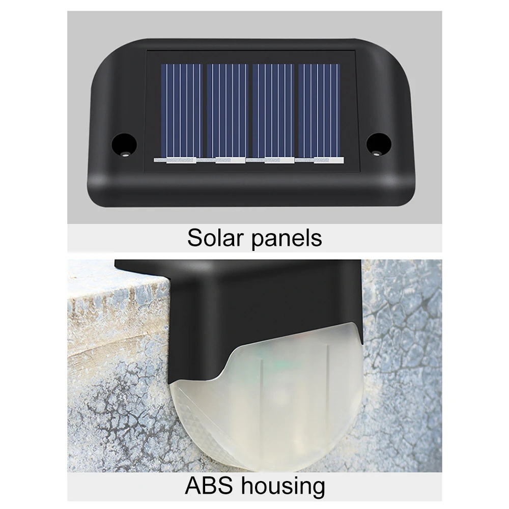 

12/8/4 PCS LED Solar Lamp Path Stair Outdoor Lights Waterproof Wall Light Garden Landscape Step Deck Lights Balcony Fence Light