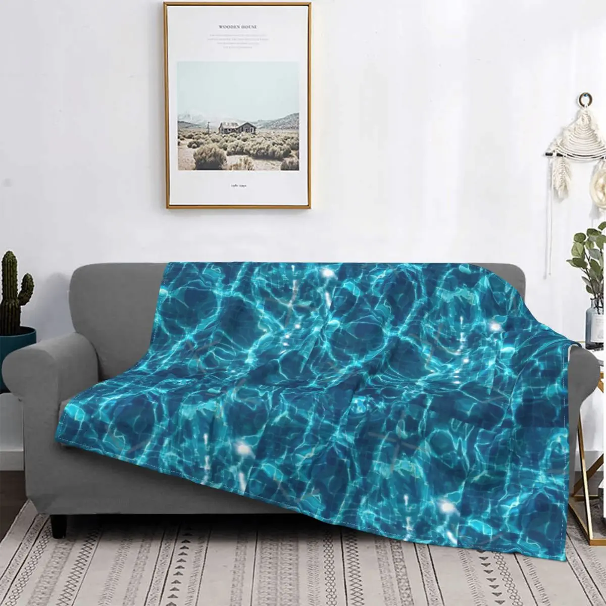 

Manta para la cama, colcha para la piscina, color синий claro