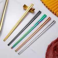 1 pc chinese chopsticks non slip reusable metal chopstick sticks tableware kitchen tool food for sushi y7z6