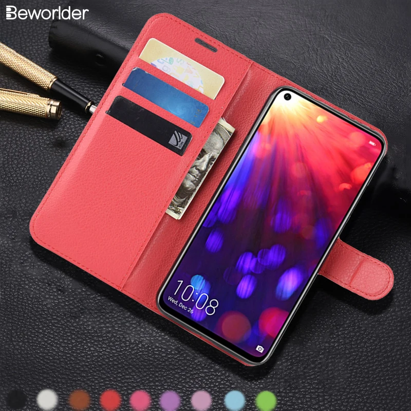 Чехол beworld для huawei Honor View 20 с рисунком личи из искусственной кожи чехол