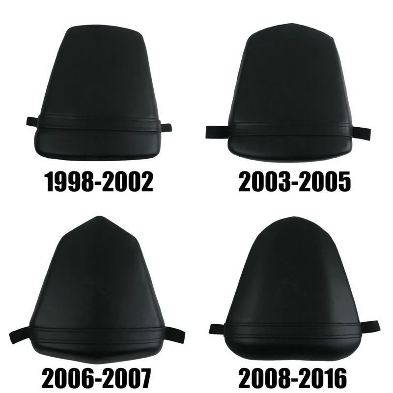 Заднее ПАССАЖИРСКОЕ СИДЕНЬЕ мотоцикла черное заднее сиденье для Yamaha YZF R6 YZFR6 1998 2002