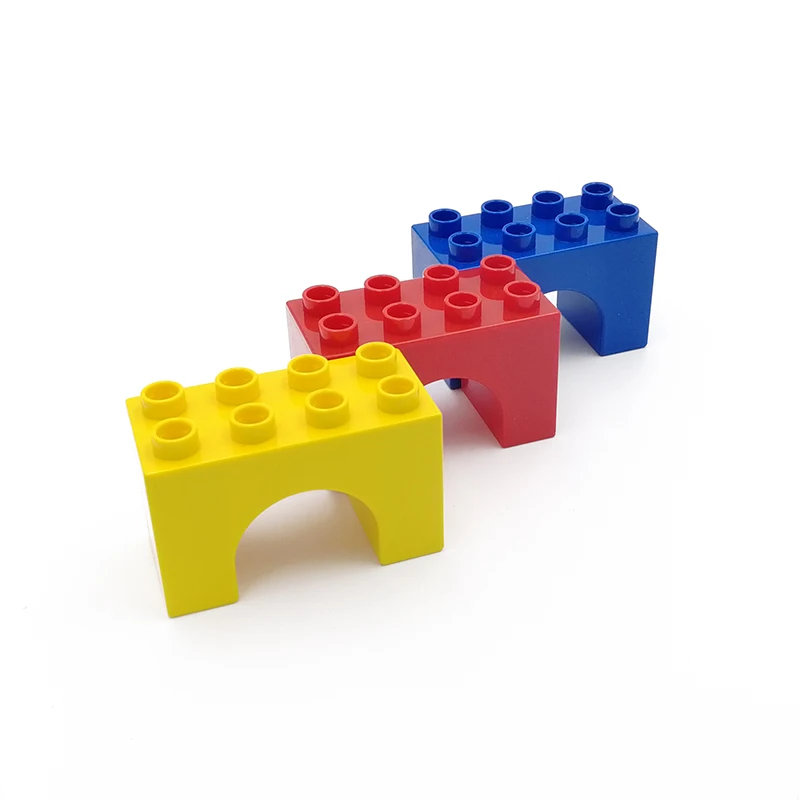MOC DIY большой строительный блок Duplo 11198 кирпич 2X4X2 Арка большого размера собранные