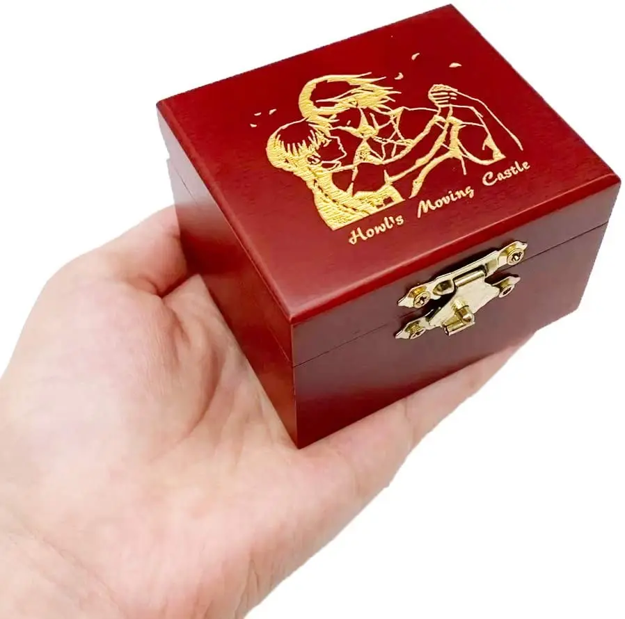 Музыкальная шкатулка из аниме резная деревянная музыкальная с заводным