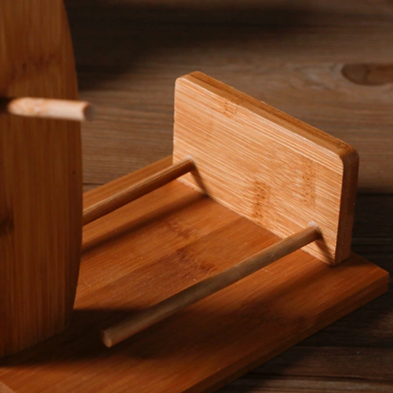 

Bamboo Cup Holder Coffee Mug Water Cups Hanging Shelf Office Home Living Room Natural Wooden Cup Drain Storage Rack