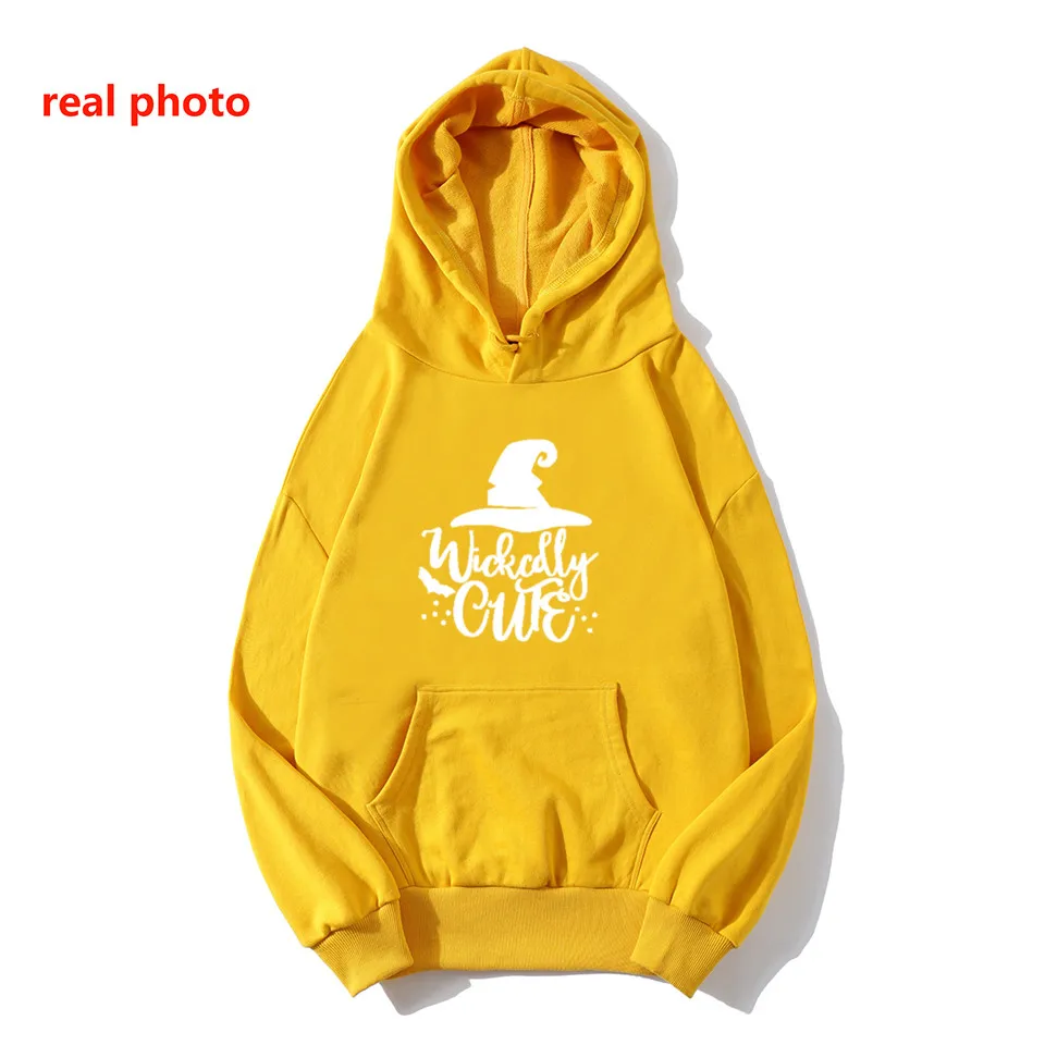 

Wickedly милый Модный пуловер с графическим рисунком на Хэллоуин, толстовки, Топ с длинным рукавом, рубашка, Хлопковая женская Повседневная Тол...