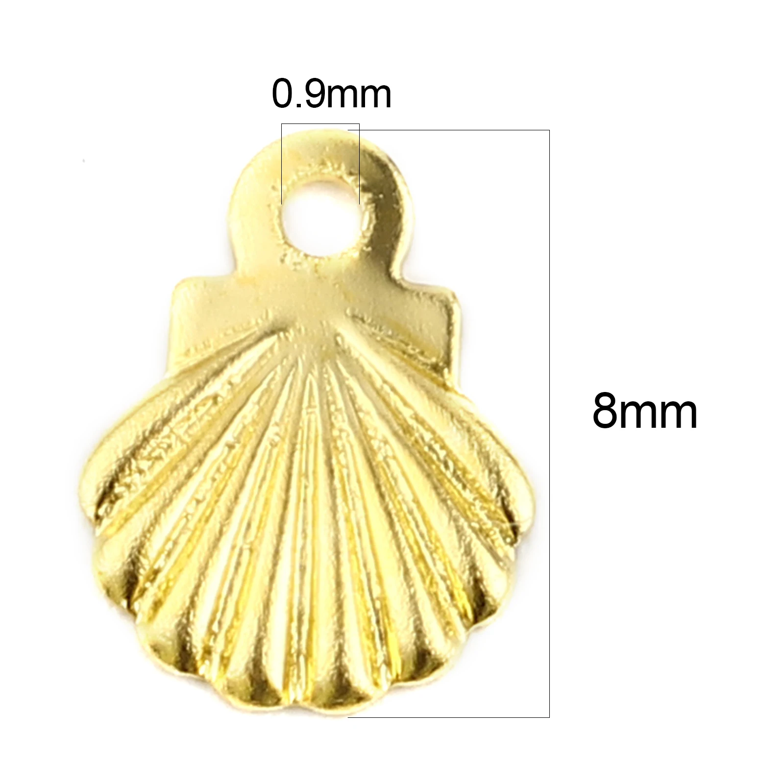 

50 PCs Filigree Stamping Charms Scallop Stainless Steel Gold Color Charms Handmade Pendants For DIY Bracelet Jewelry Making